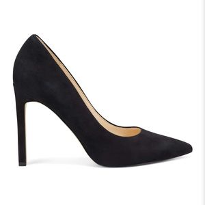 Womens Nine West Emmala Pointed Toe Classic Pumps, Black Suede